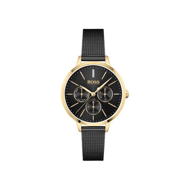 Symphony Gold-Tone and Black Mesh Bracelet Watch - 1502601